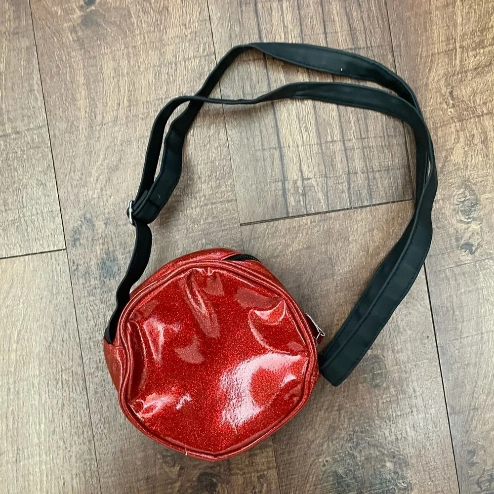 Santa Claus purse bag for Kids holiday time zip closure adjustable strap